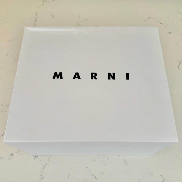 Marni Tropicalia Micro Bag in brown leather and raffia-effect fabric - Picture 7 of 9